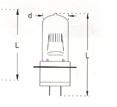 Dentální lampa Osram 64222  6V  10W PG22  9x44mm