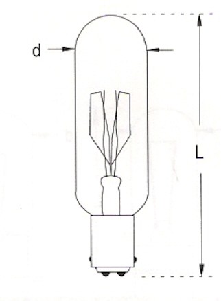 Halogen. lampa  H61672  230V 100W  B15D  26x79mm  50hod.