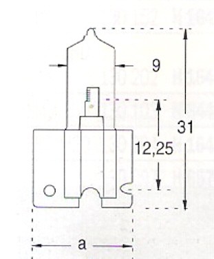 Lampa typ "Iodyne"  H6970CL  24V  70W  19,5x31mm  čirá