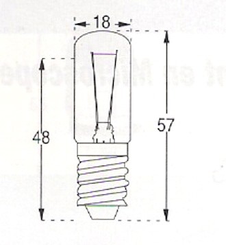 Microskop  P 7768  6V  15W  E14  18x57mm