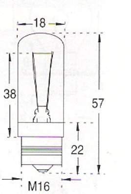 Microskop  P 7242  6V  15W  M16  18x57mm