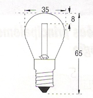 Microskop  P 8001  6V  4,35A  E14  35x65mm