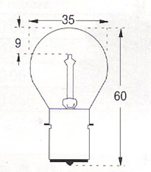 Microskop  P 8025  6V  5A  BA20D  35x60mm